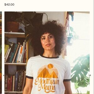 Graphic Tee in White and Orange